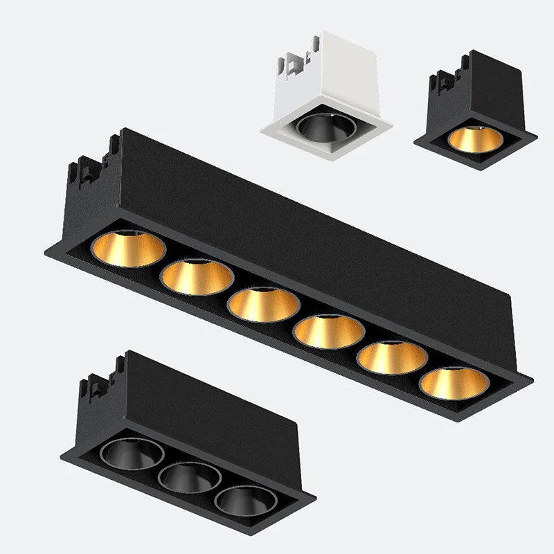 Lallway светодиодный потолочный светильник решетка линейное освещение для внутреннего дома золото 5 Вт 15 30 встраиваемый отеля