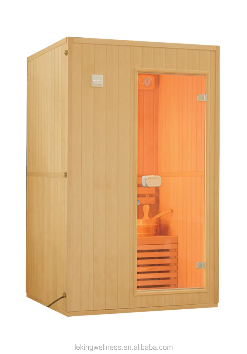 2022 Suanaking hot selling hemlock traditional harvia heater sauna SPA equipment room for 1 person for sale
