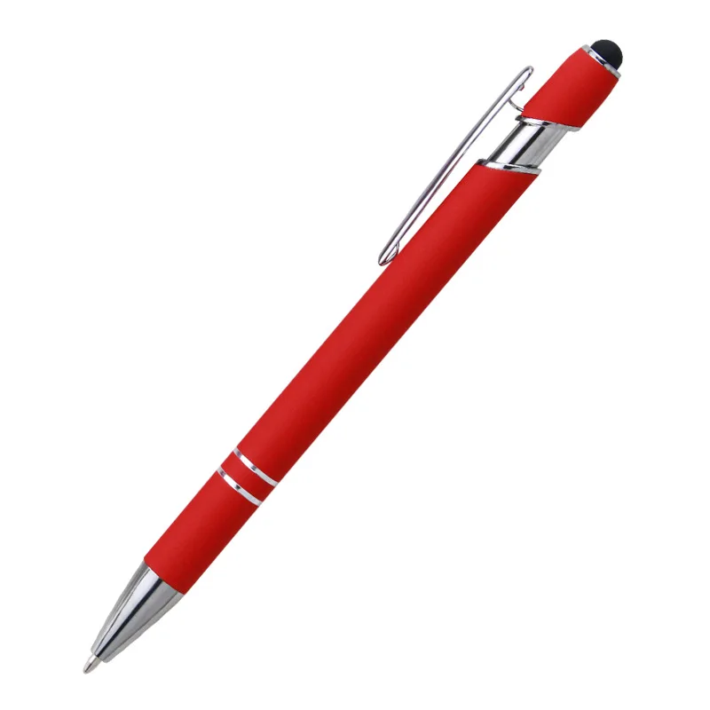 Custom logo 20 colors Hot 2 in 1 Promotional Stylus Screen ball Pen Metal Stylus Ballpoint Pen