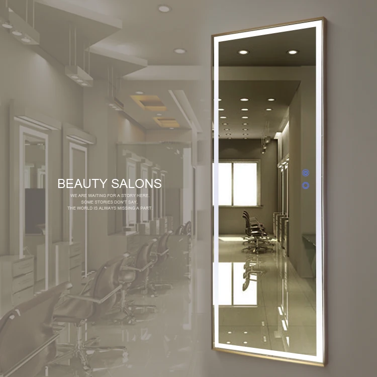 Best Design Standing Full Dressing Led Mirror Barbershop Mirror For Hair Salon