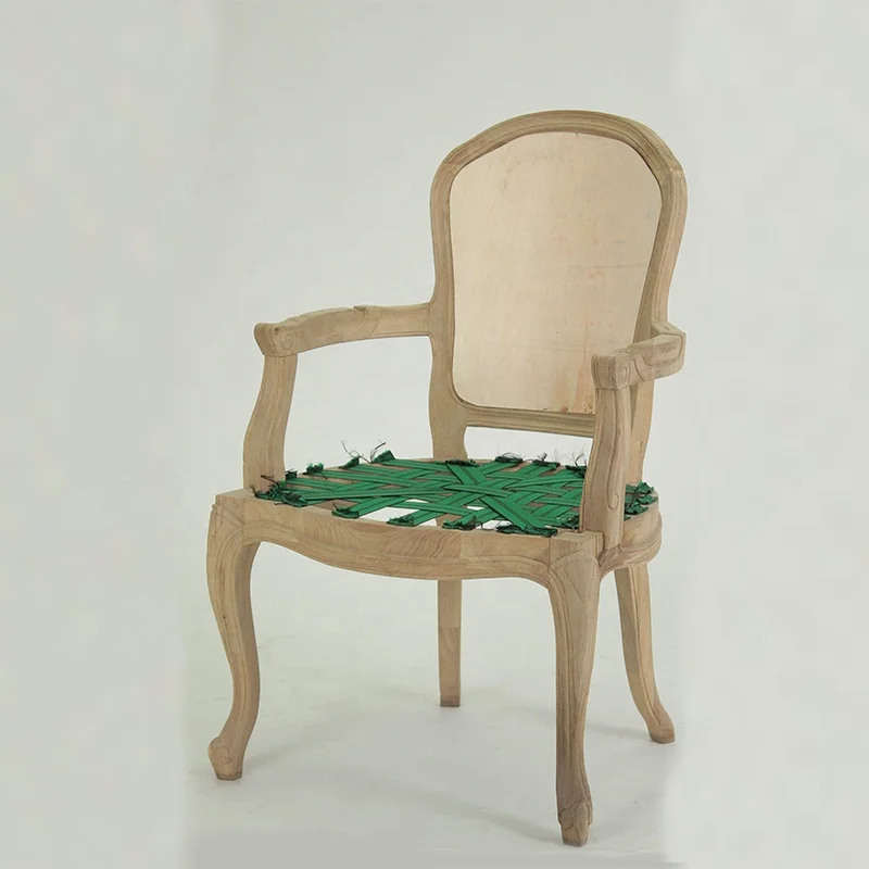 Ручка в античном стиле резная деревянная рама стула, детали мебели для столовой, ресторана (CH--859-OAK)