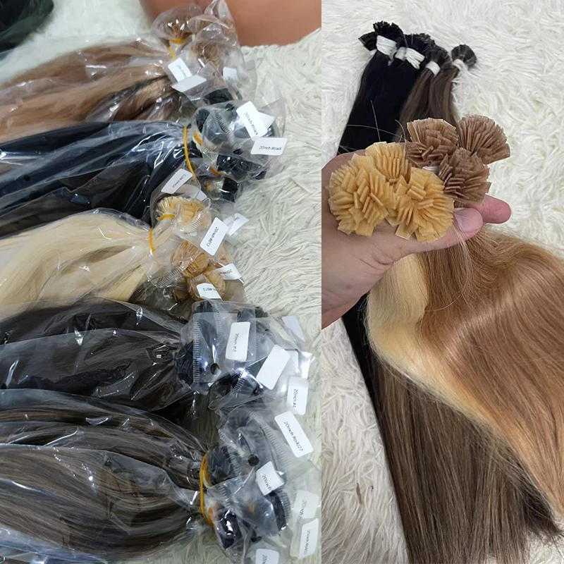 Letsfly Invisible Flat Tip Colored  Virgin 100% Human Hair Extension 50g/pack Comfortable Hair Extension Hair Growth