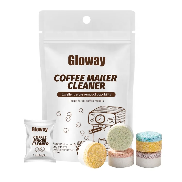 Gloway Coffee Maker Cleaner Heavy Duty Descaler Color-Mixed Scented Coffee Machine Cleaning Tablets Compatible With All Machines