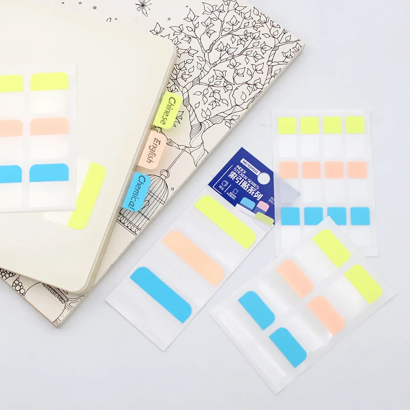Цветные и логотип на заказ водонепроницаемые липкие индексные язычки записываемые закладки Липкие заметки для чтения