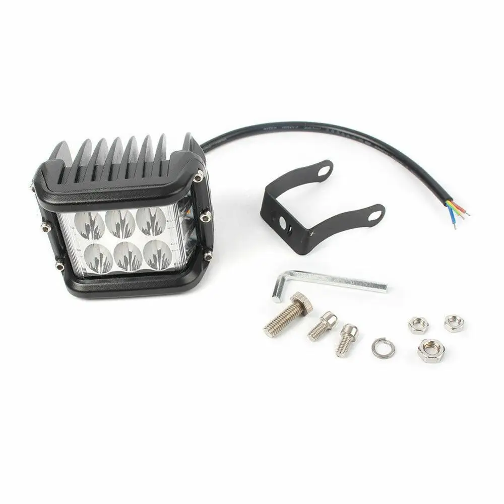 LED Work Light Bar 4Inch Cube Side Shooter White Red Blue Yellow Amber Spot Flood Driving Strobe flash Lamp Fog Pod light