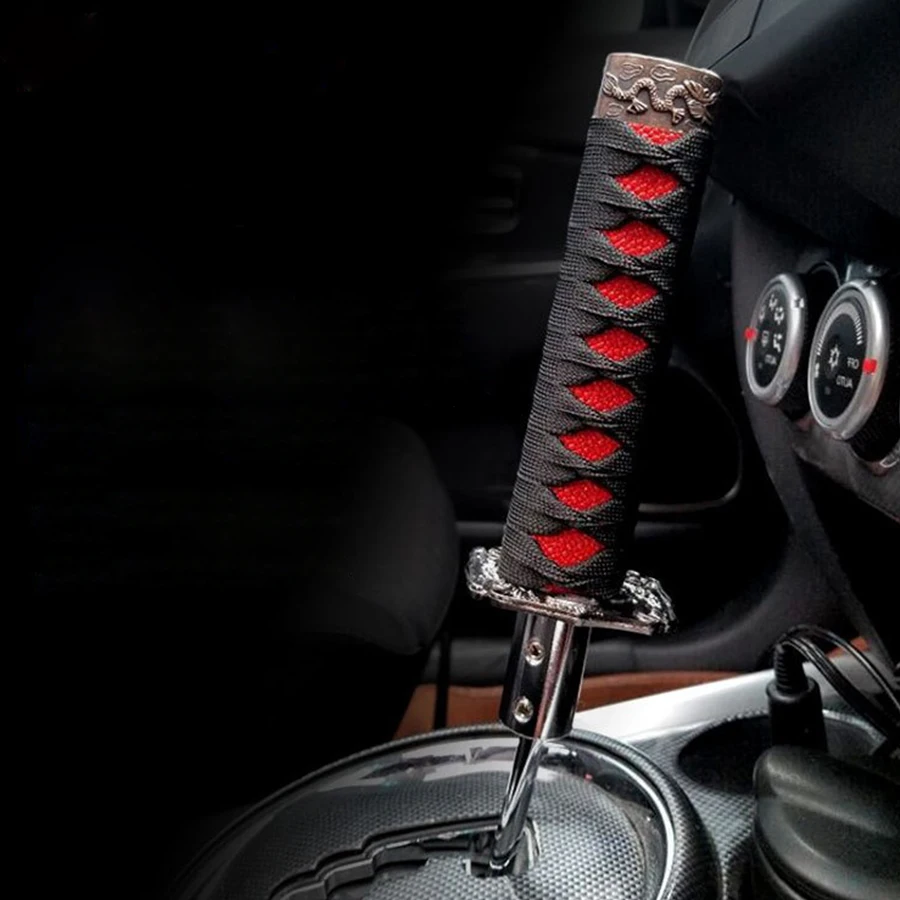 Universal High Quality 6.1/10.4 Inch Aluminum Alloy Samurai Sword With Dragon Gear Shift Knob For Car SUV