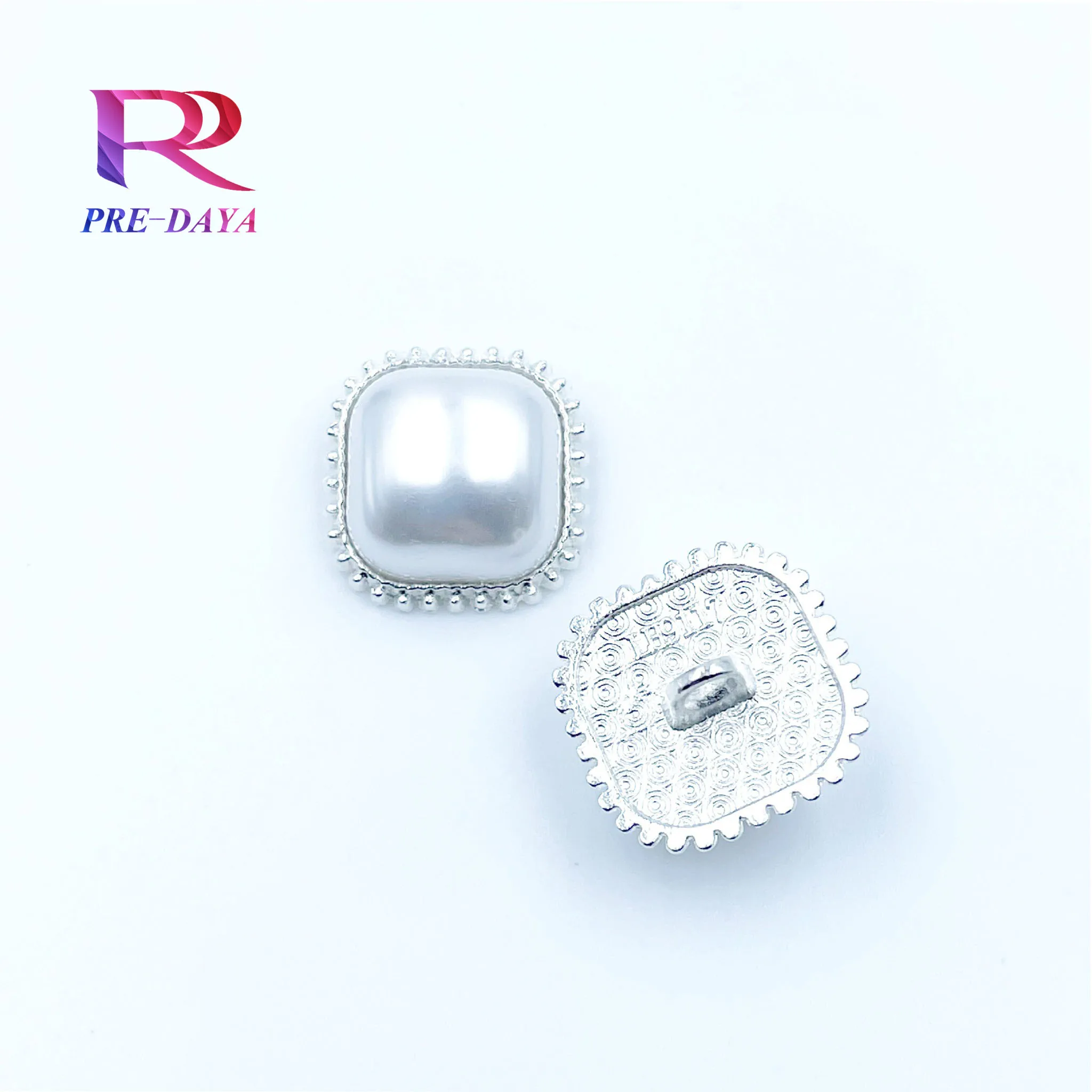 High quality spot flat pearl rivet studs high gloss flat pearl buttons rivet