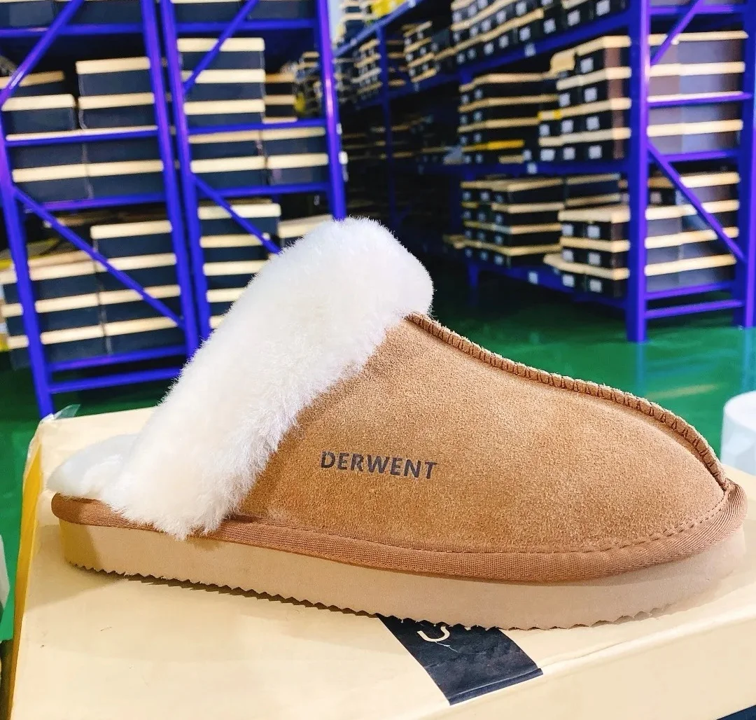 Winter Customized Sheepskin Slippers House Indoor Home Slippers for Women Slippers Women Home