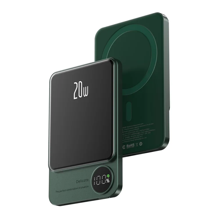 Hot Sale PD 20W Fast Charging Magnetic Wireless Powerbank With Portable Slim Charger Qi 15W Wireless Power Bank Supplier ODM