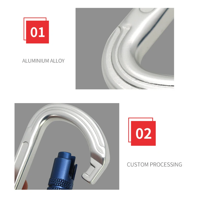 Bilink hammock d ring locking carabiner hook aluminum alloy  climbing carabiner