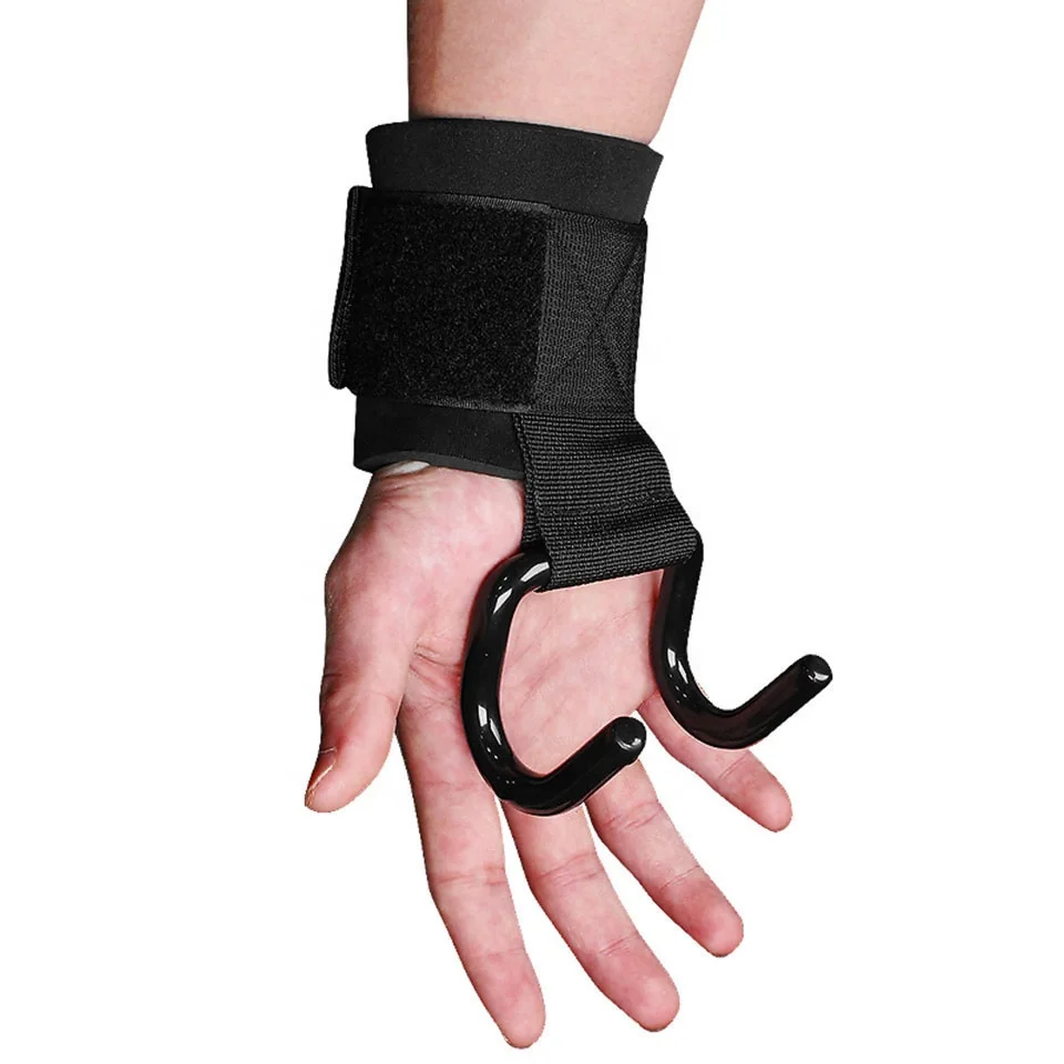 Weight Lifting Hook Hand Bar Wrist Straps Weightlifting Strength Training Hook Support