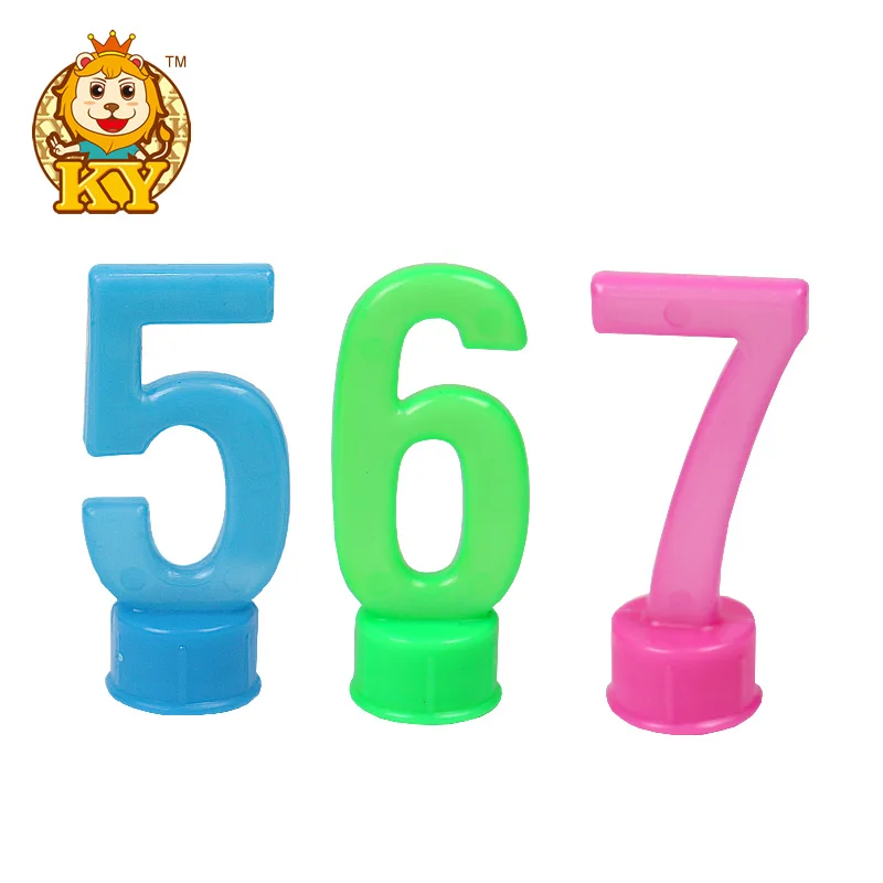 Wholesale custom candy number and alphabet shaped toy with multi-color chocolate beans sweets