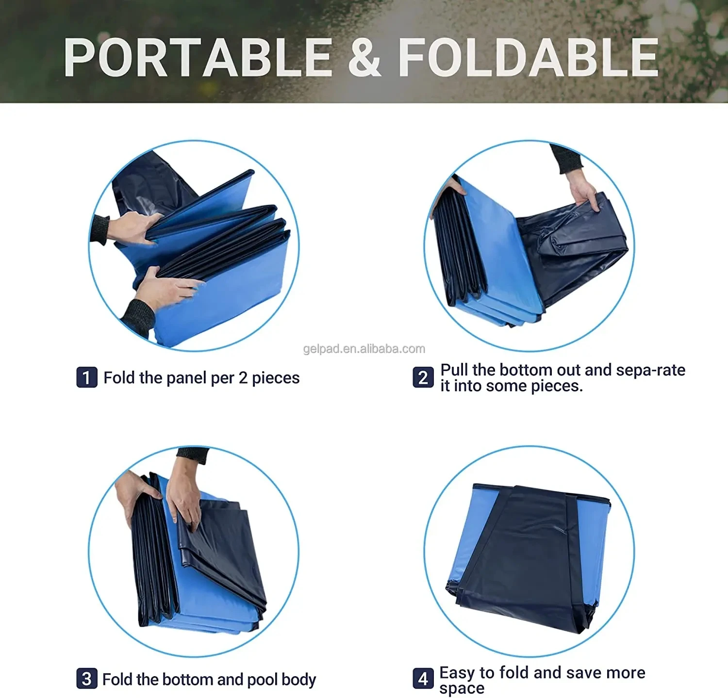 Hot Sale Portable Pet Bath Tub Foldable PVC Outdoor Dog Swimming Pool