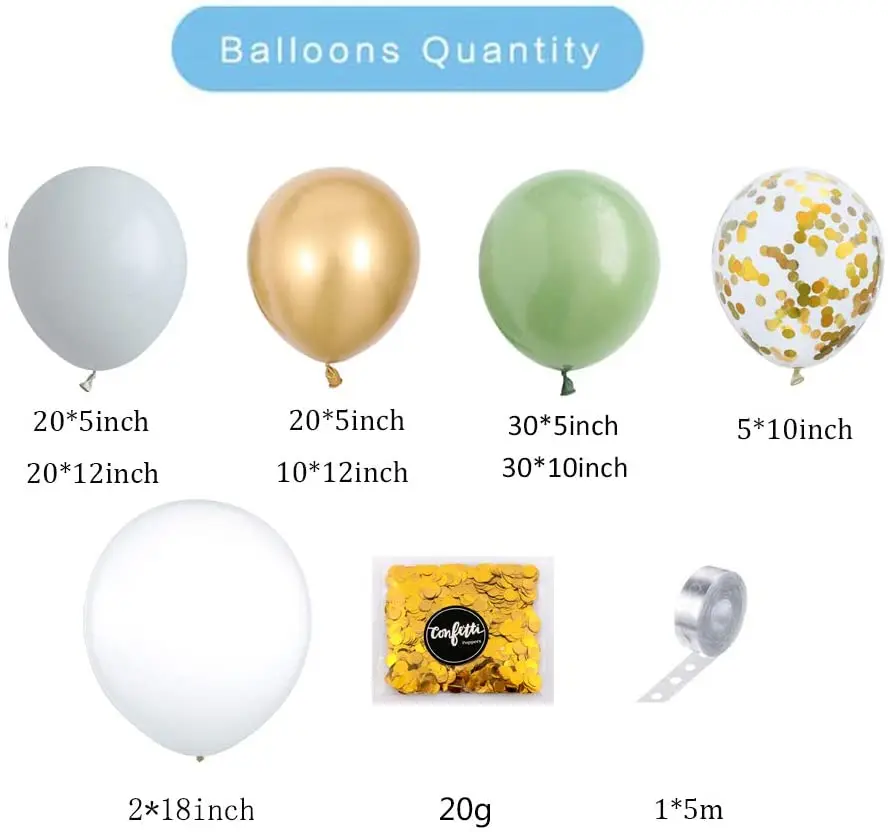 Fashion Avocado Balloon Party Decoration Banquet Balloons Arch Kit Latex Wedding