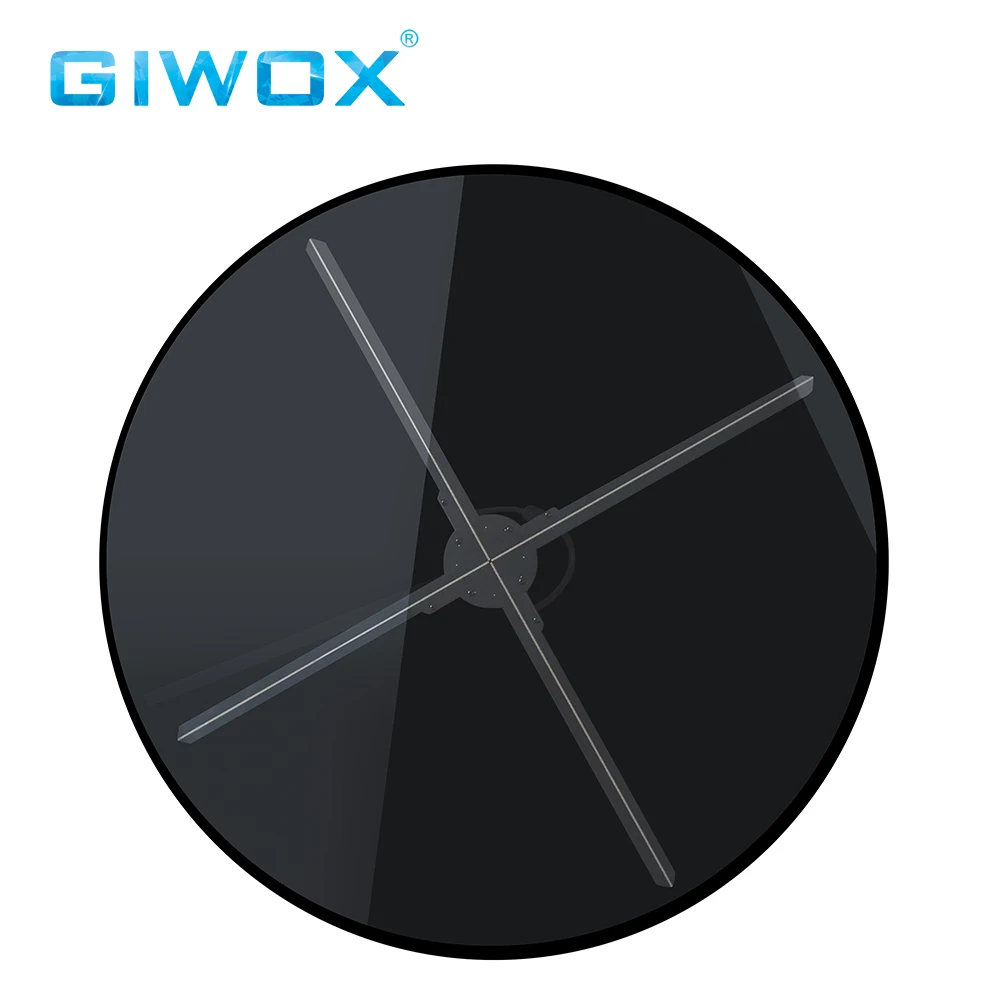 Giwox наружный водонепроницаемый 75 Вт 3D Голограмма, светодиодный рекламный вентилятор, проектор с Wi-Fi управлением, вентилятор высокого разрешения 1080*1080