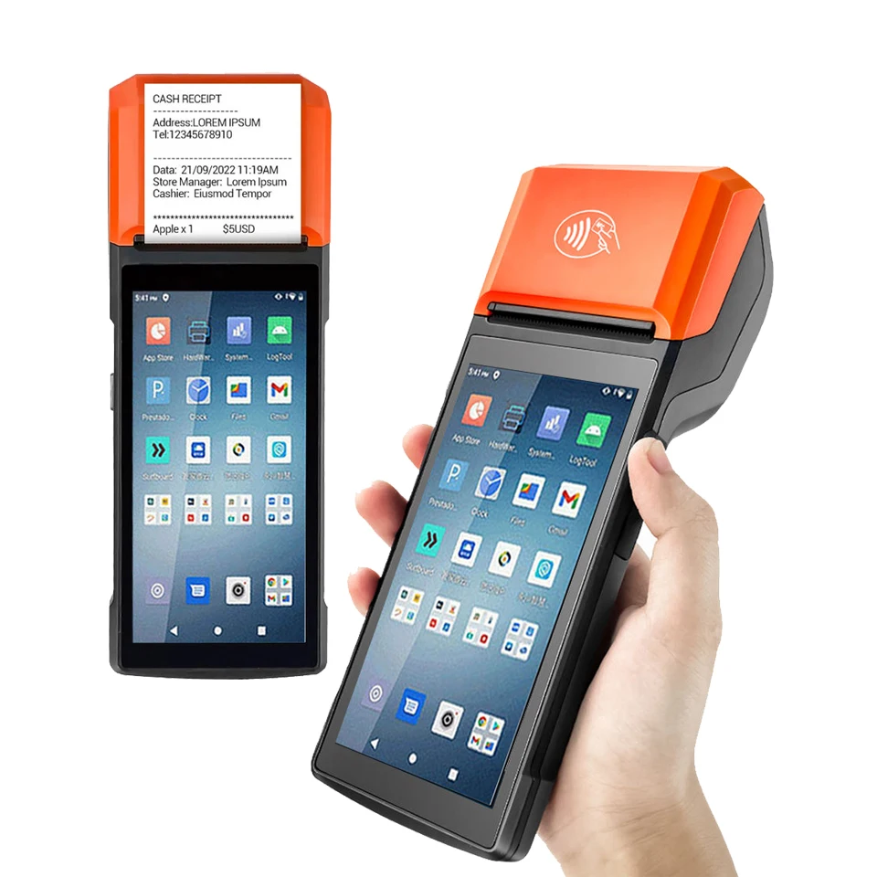 Contactless Payment Terminal Restaurant Management Handheld POS Mobile with Qr Scanner R330 Plus