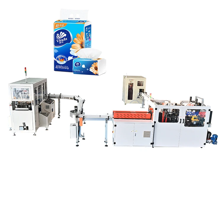 FEXIK PLC Control Z Fold V Fold Facial Tissue Bagger Machine Tissue Paper Packing Machine Automatic Packaging Forming Machines