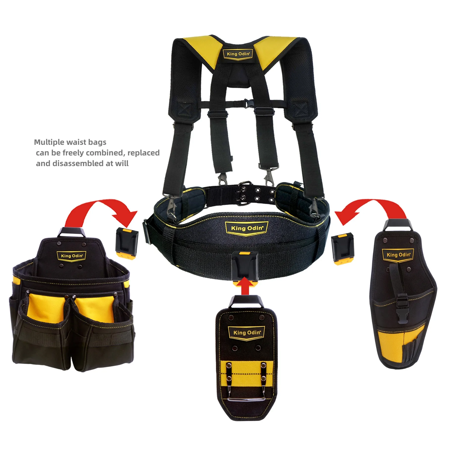 2024 New Arrival Heavy Duty Electrician Work Accessories Tool Belt With Suspender
