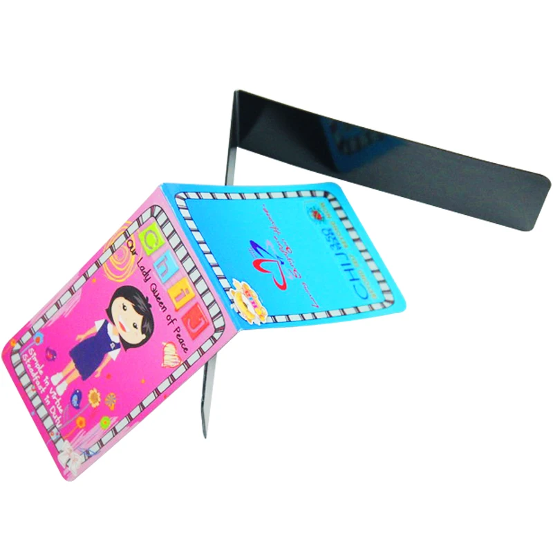 New arrivals products full color printing paper bookmark / folding magnetic bookmark