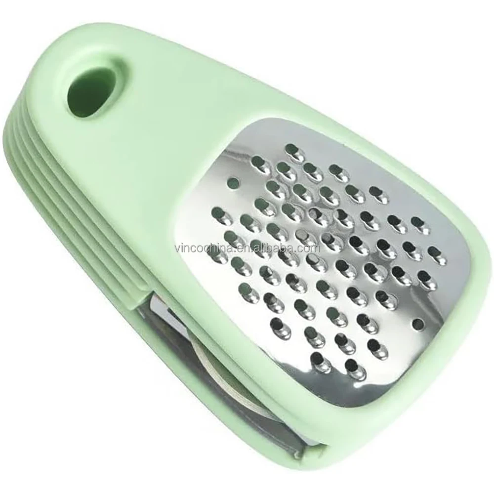 Kitchen Gadgets Set of 6 - Cheese Grater, Pizza Cutter, Bottle Opener, Vegetable Peeler, Garlic Mincer, Herb Stripper