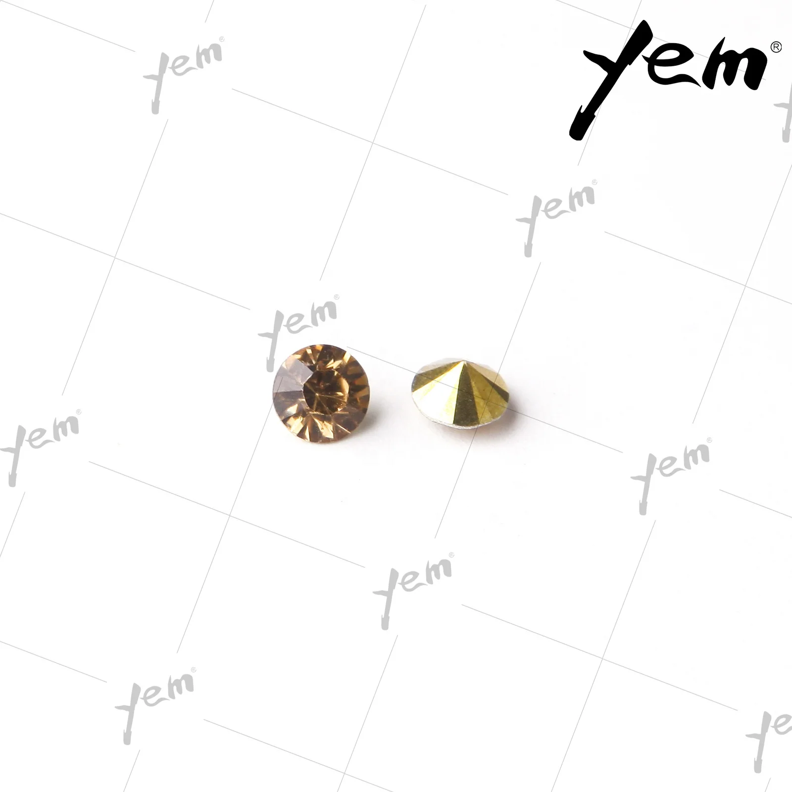 YEM Crystal Rhinestone Resin Stone LCT Color SS6 SS8 SS10 SS12 SS14 SS16 SS45 Pointed Back Non Hot-fix Fancy Rhinestone