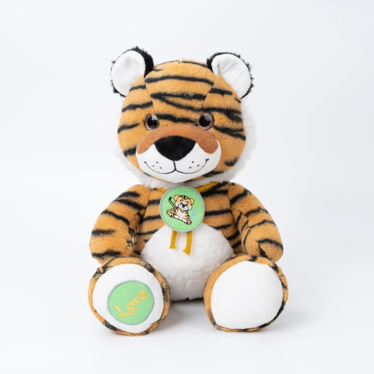 furry custom soft tiger plush toy stuffed animal dolls for kids toys gifts custom animals cute tiger plush toys