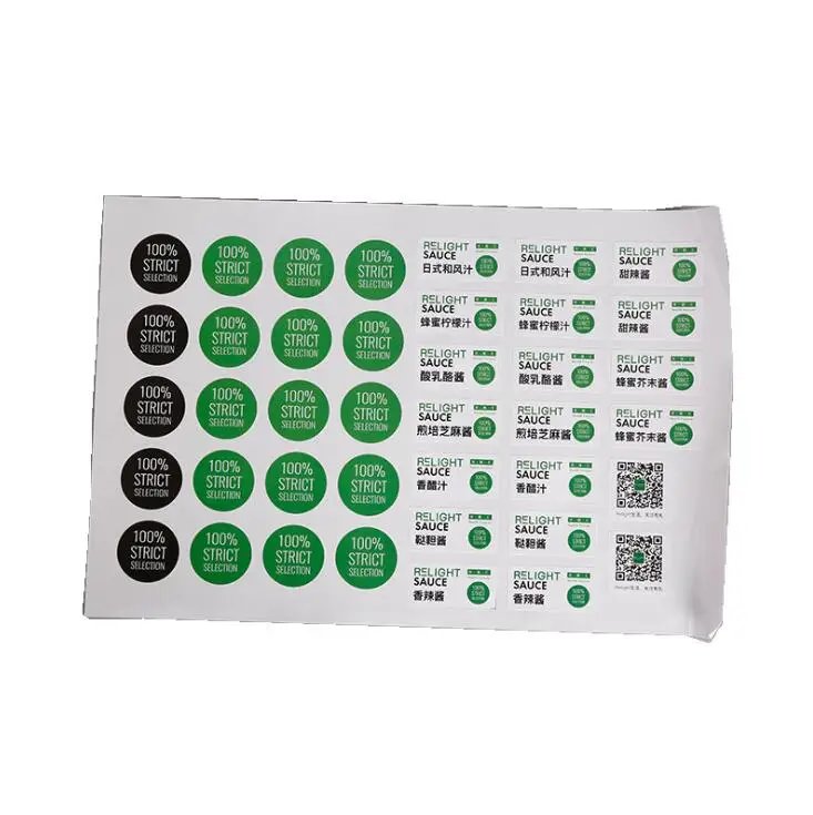 Wholesale  Custom Logo Self Adhesive Paper Cut Stickers Cartoon Promotional Waterproof Sticker Sheet