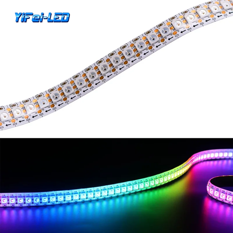 2812 RGB LED Pixels Strip 5050 Built-in WS2812B Smart IC IP30/65/67 Waterproof 30 60 144 LEDs/M Addressable Flexible Light Bar