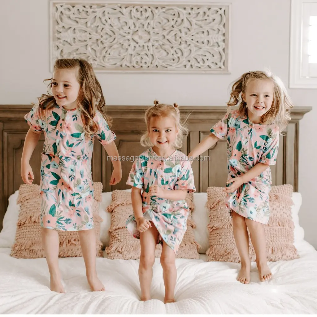 
Maternity robe and kids girls dress and organic bamboo swaddle blanket 