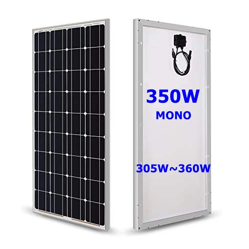 Factory directly supply High Output 350W Power Half Cell Solar Panel Top Brand EVA Sealed Film Solar Panels For Home USE