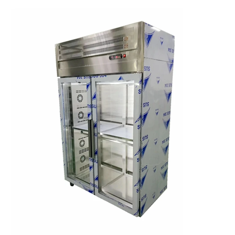 Vertical type restaurant kitchen fish showcase refrigerator prices supermarket refrigerators display