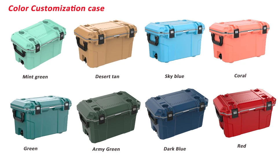 Factory Price 30l 50l 70l Large Cooler Box Camping Rotomolded Coolers Ice Chest Special Shape Fishing Customized Ice Cooler