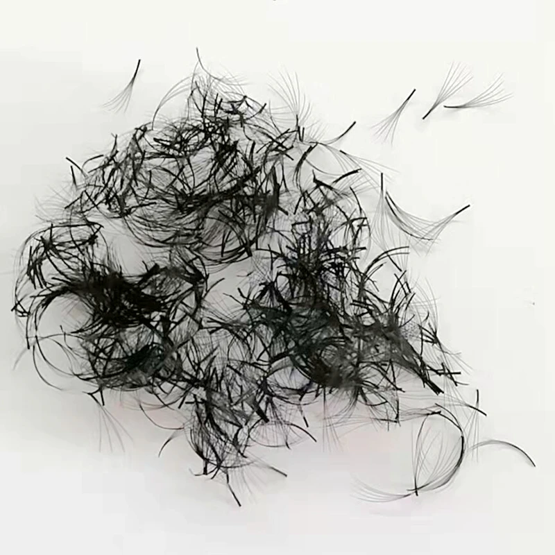 Веер для ресниц ручной работы, объемные вееры, свободные вееры 1000 500 4d 5d 6d, термоскрепленные готовые вееры с длинным стержнем