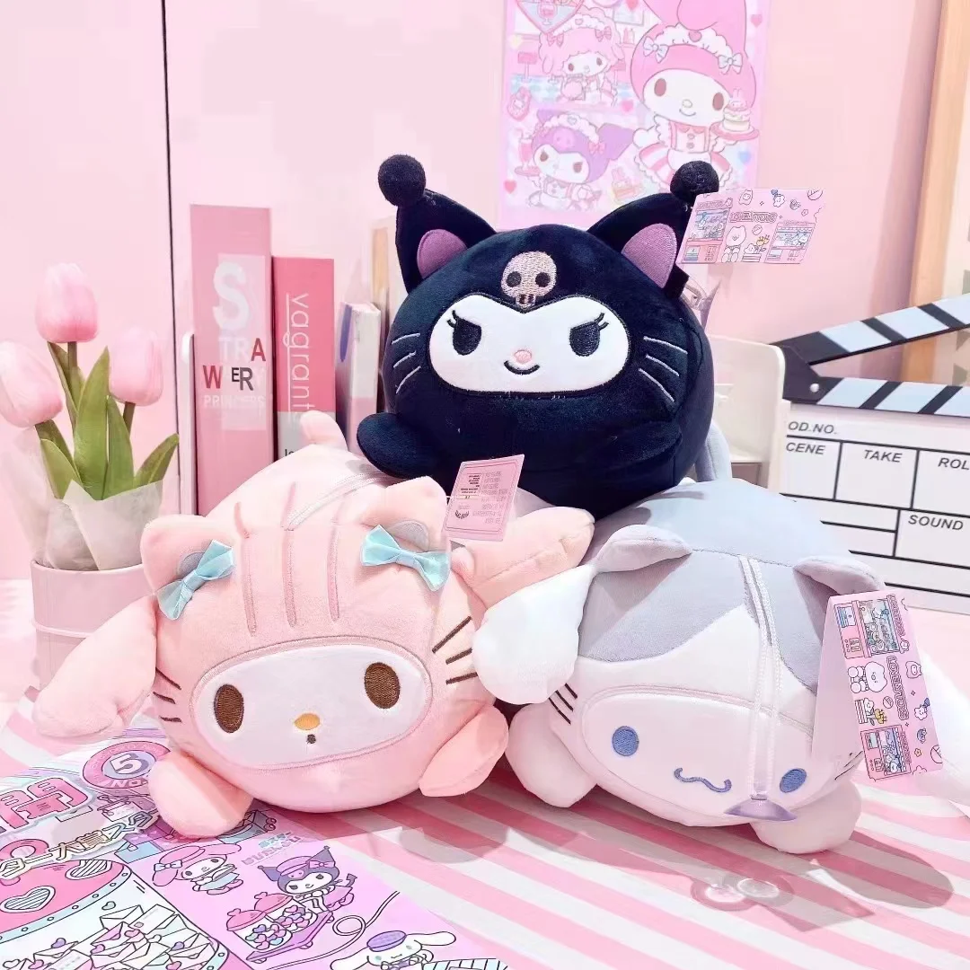 Kitty Doll With Dress Soft Plush Toy Custom Sanrioed Melody Kuromi Sanrioed Products Stuffed Animal Plush Toy