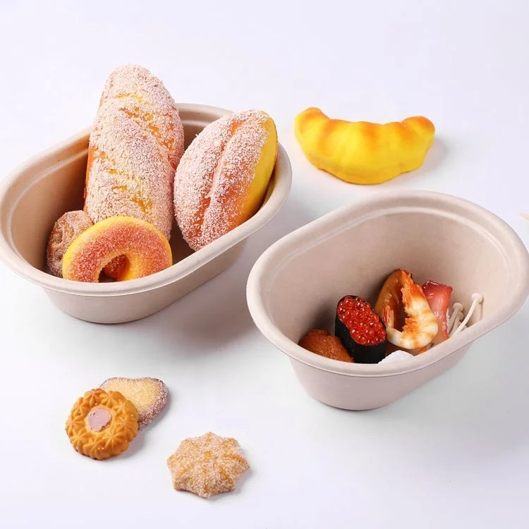 Environmentally friendly factory custom-built ecological High quality bamboo fiber sugarcane bagasse pulp chocolate tray