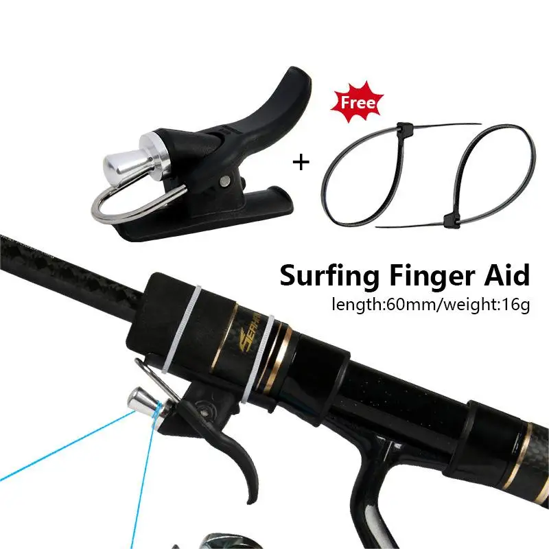 Fishing Tools Breakaway Cannon Launch Surfing Finger Aid Casting Clip Thumb Button Spinning Reel Fishing Gear Accessories