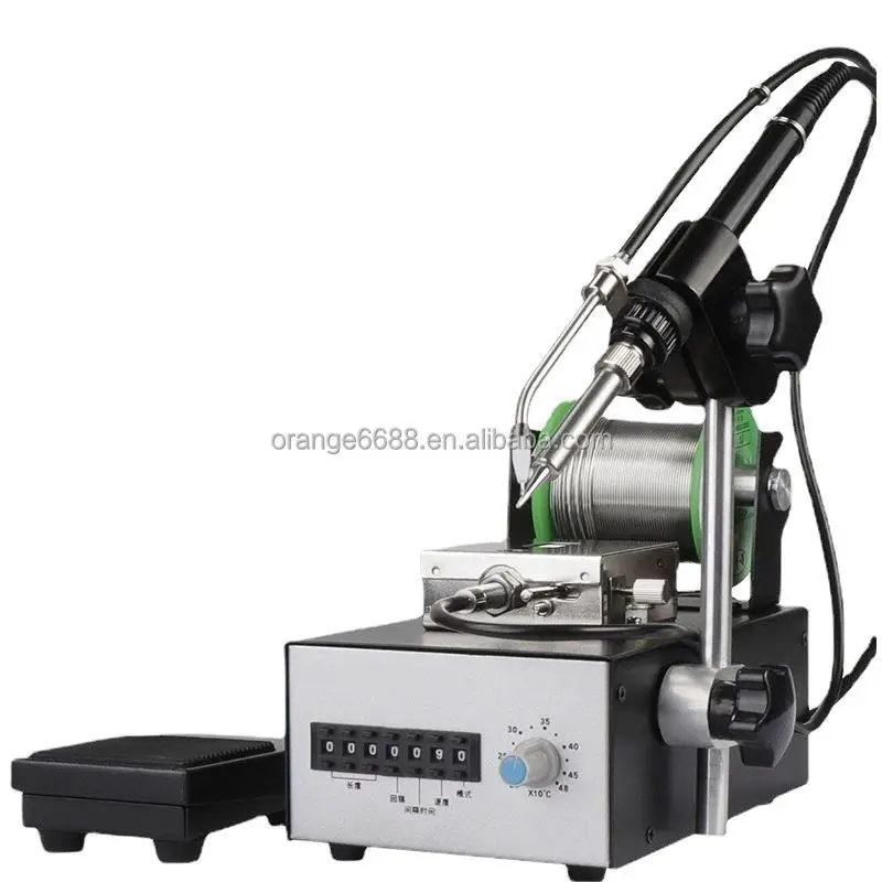 Hand-held Semi-Automatic Foot Pedal Wire Feeder Machine Constant Temperature Digital Display Soldering Station