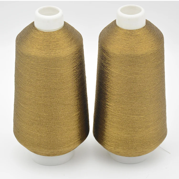 150D MS Type Computer  Embroidery Thread Polyester Yarn Metallic Gold Thread metallic yarn