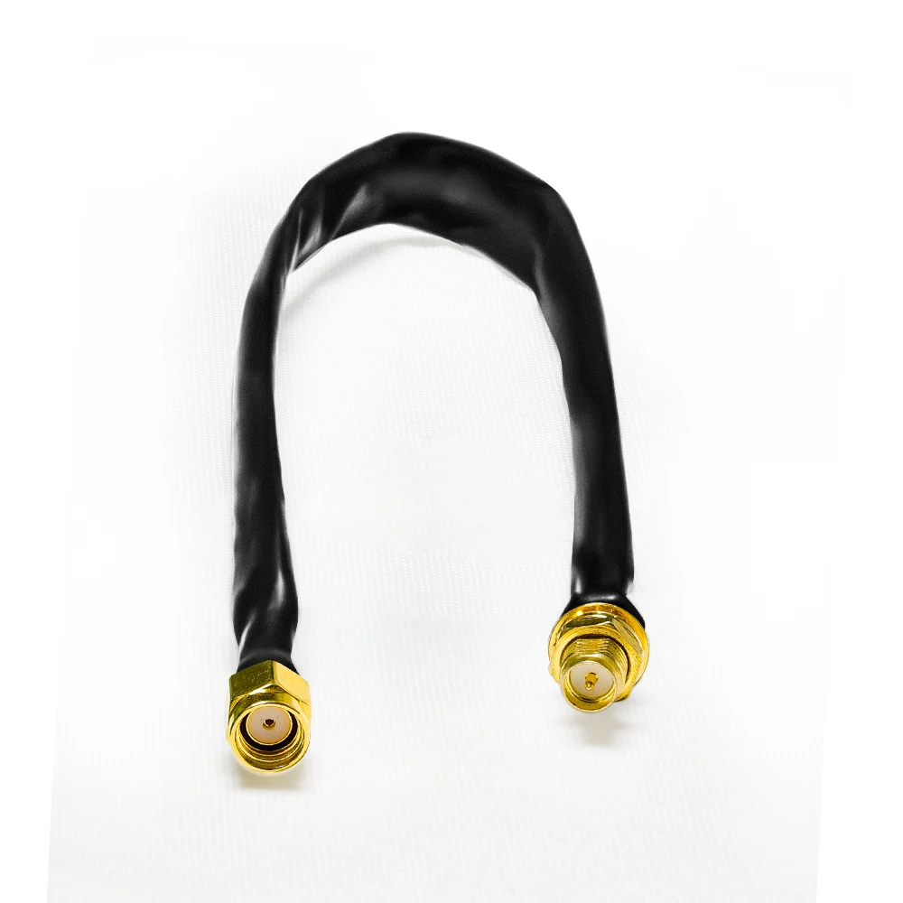 Passthrough Flat Cable RP SMA Male to RP SMA Female Flat Cable Coax Extension Window Flat Ribbon Cable