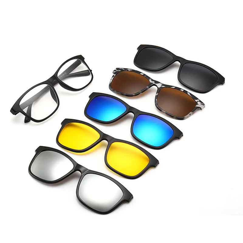 Поляризованные магнитные солнцезащитные очки с клипсой Morglow BF 2201A новый дизайн 5 в 1