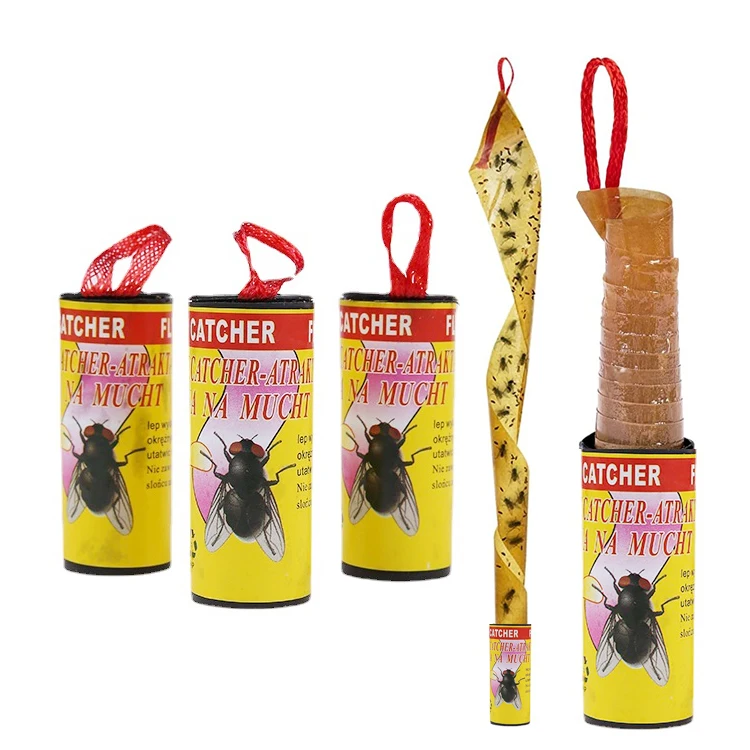 Sticky Fly Traps Indoors/Outdoors Fly Tape Hanging Fly Ribbon Effective glue board