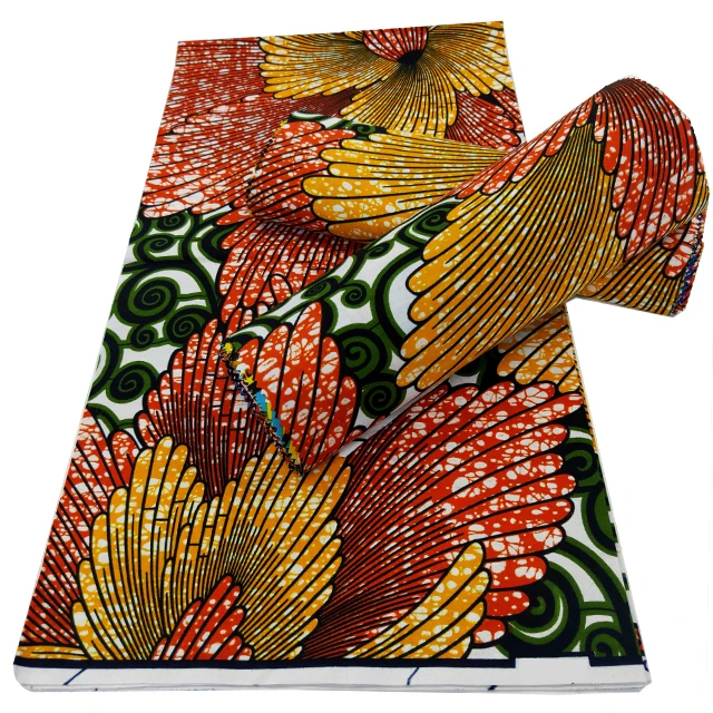 Wholesale African Real Wax Fabric Super Jacquard Weave Textile Nigera Design 100% Cotton Print Anakra Material For Sewing Cloth