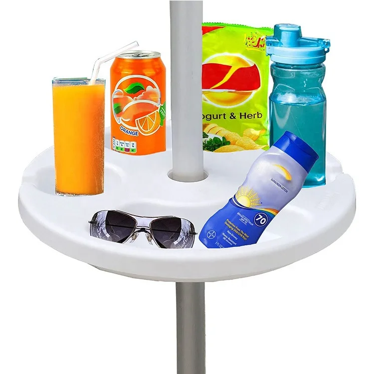 Plastic Beach Umbrella Table Sun Umbrella Table Beach Umbrella Holder Table Tray