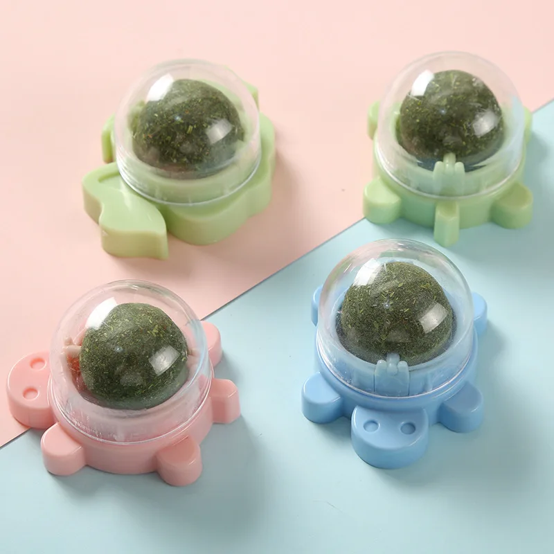 Turtle And Eagle Style Rotating Catnip Ball Molars Teeth Cleaning Treat Ball Interactive Cat Chew Toys