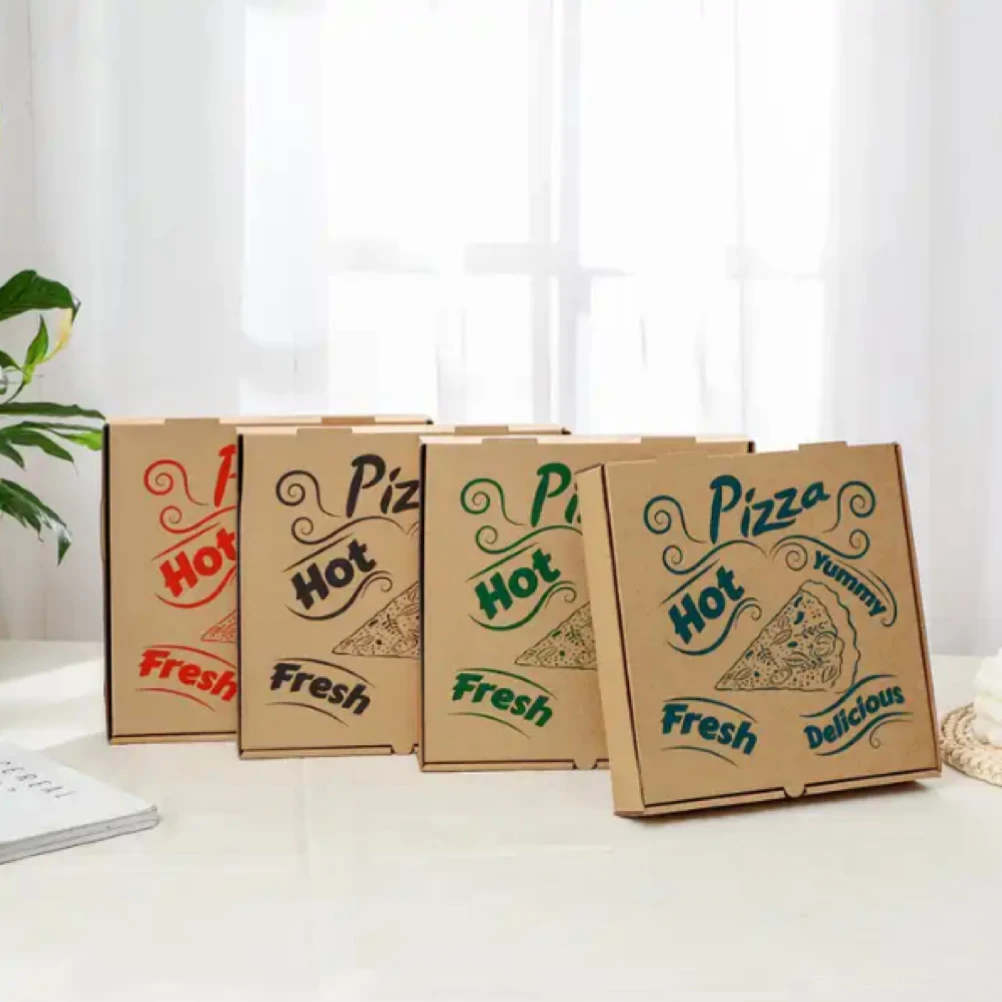 Wholesale Pizza Custom Printed logo Different Size Food Pizza Flute Corrugated Carton Box