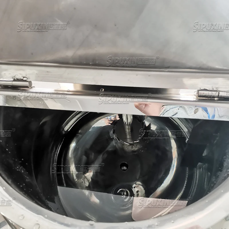 100L Hair color cream mixing machine cosmetic ointment homogenizer vacuum emulsify mixer machine with oil and water pot