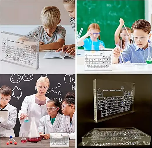 Акриловые химические периодические элементы стола квадратные креативные подарки предметы для коллекционирования украшения