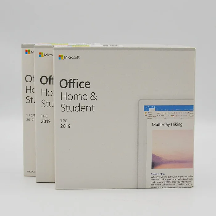Microsoft Office 2019 домашний и студенческий 64 бит DVD розничный пакет для windows, доступный для Windows 10
