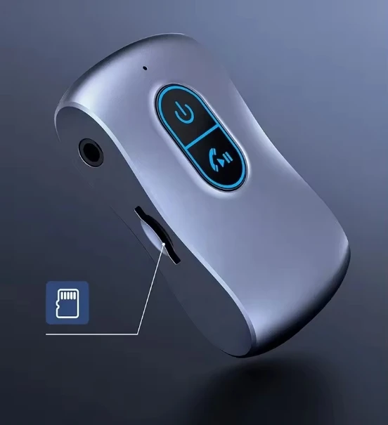 BT 5.0 Wireless music Receiver 3.5mm Jack AUX  Adapter Car Kit handsfree support micro SD card music