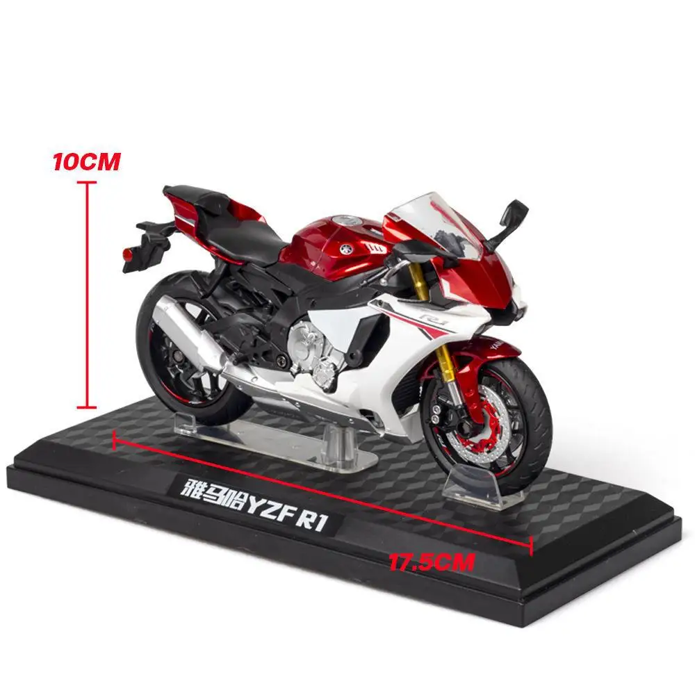 Simulation die casting 1/12 Yamaha R1 alloy motorcycle model Alloy car mold Collection decoration toys